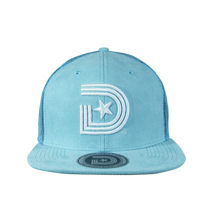 Dallaska Glacier Blue Suede Trucker Cap