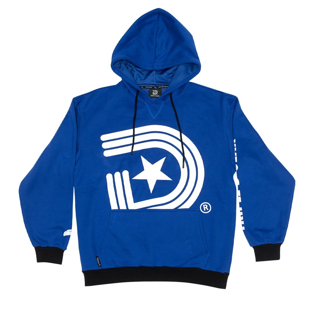 Limited Edition Two-Tone Royal Blue Men's Hoodie: Stand Out in Style