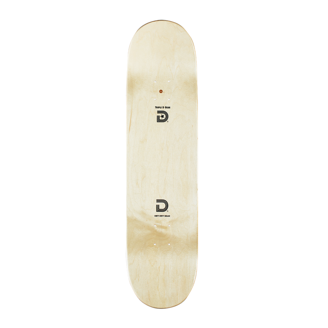 "Tilt the Star" White/Red Skate Deck