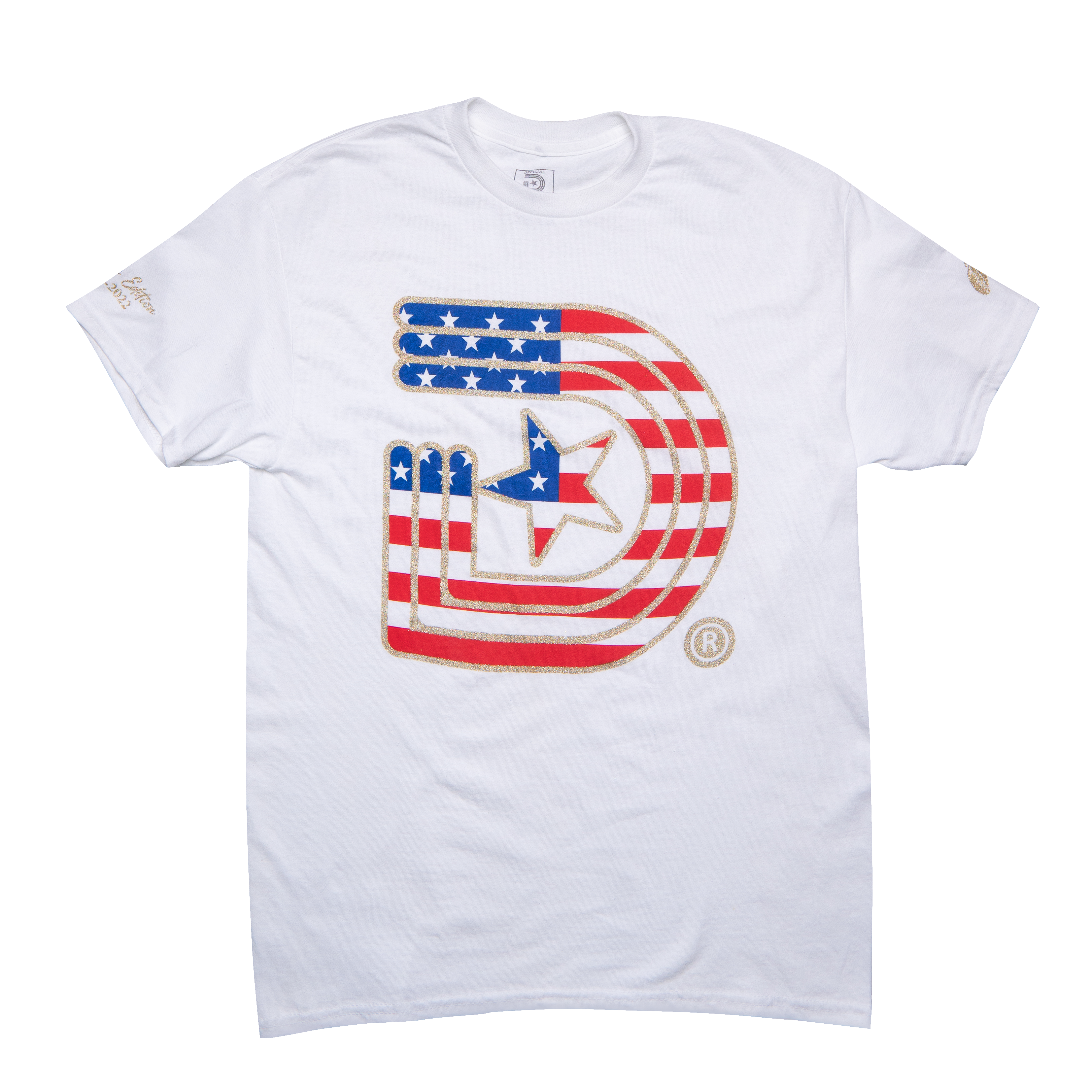 Triple D White Star Spangled Tee - Decade Edition