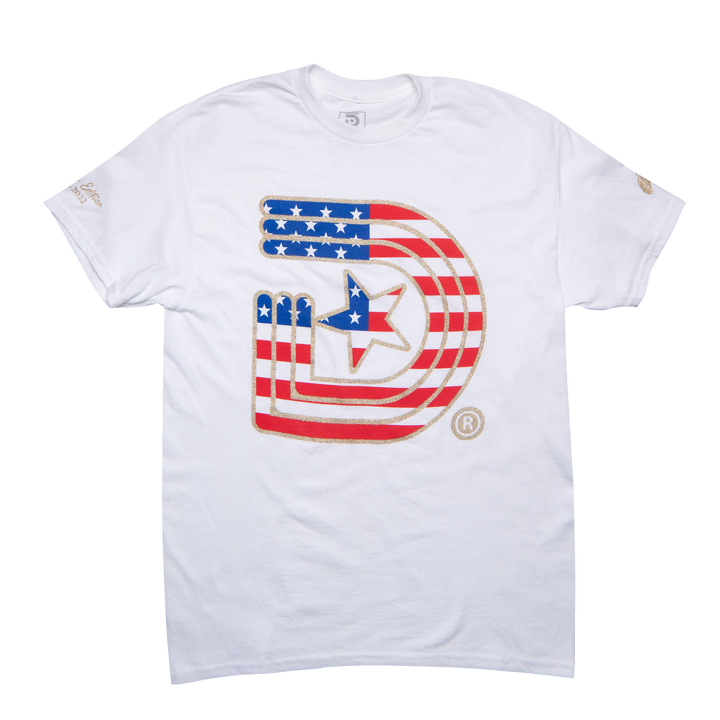 Triple D White Star Spangled Tee - Decade Edition