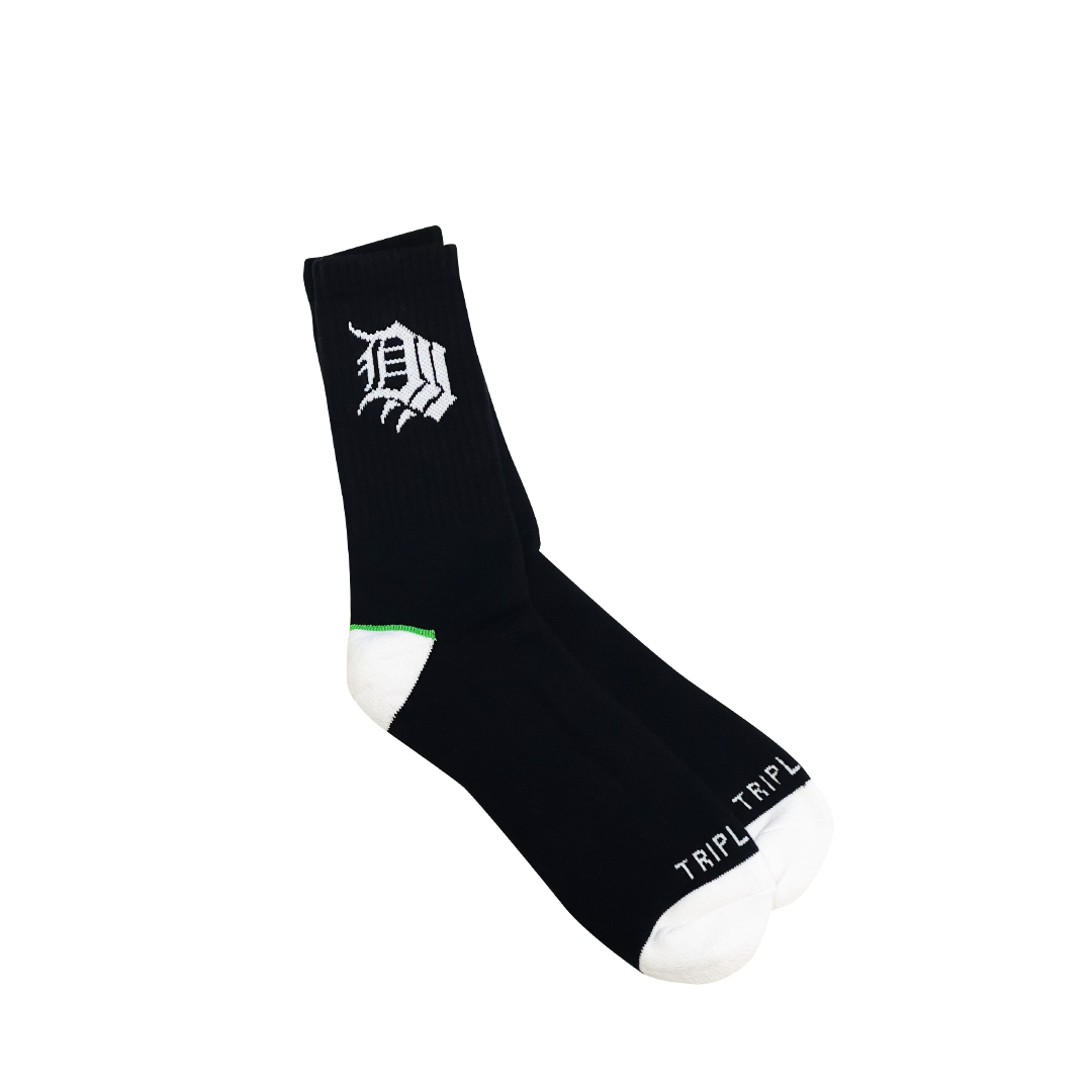 Limited Edition Triple D Black Crew Socks