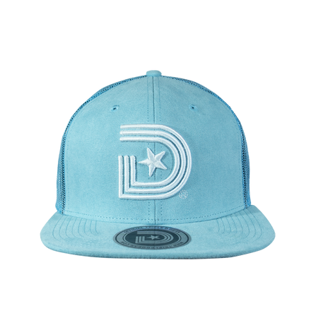 Dallaska Glacier Blue Suede Trucker Cap