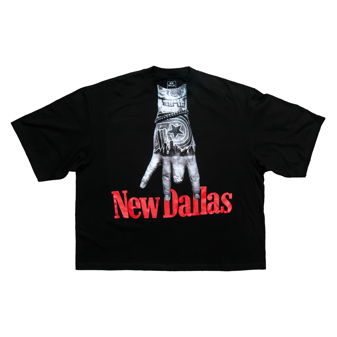 NEW DALLAS OVERSIZED TEE – BLACK
