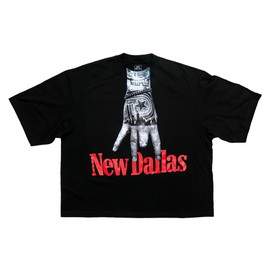 NEW DALLAS OVERSIZED TEE – BLACK