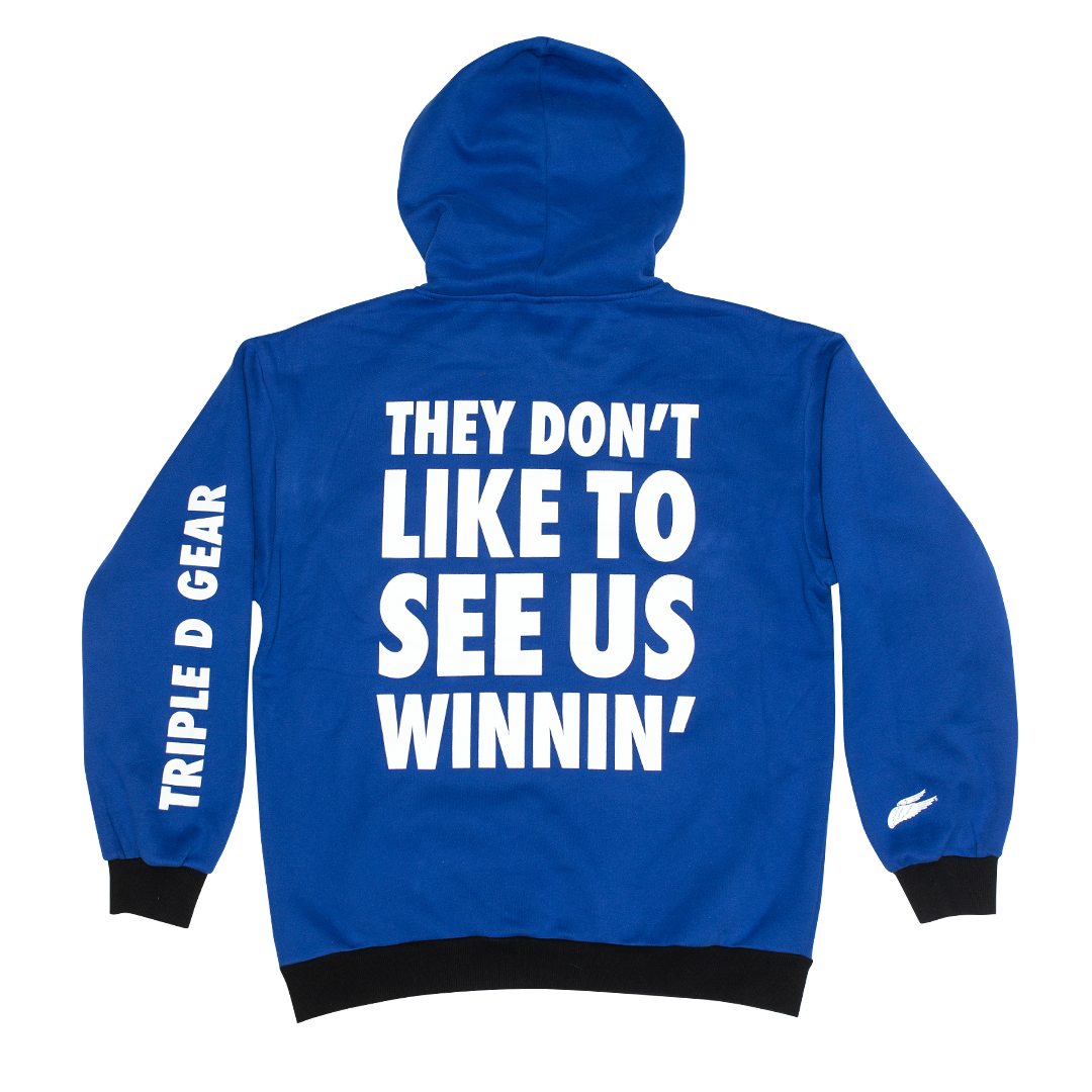 Limited Edition Two-Tone Royal Blue Men's Hoodie: Stand Out in Style