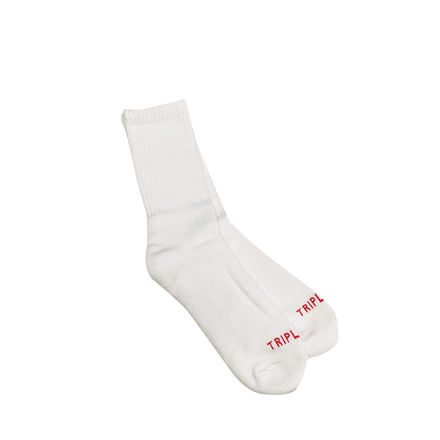 Limited Edition Triple D Crew Socks - White