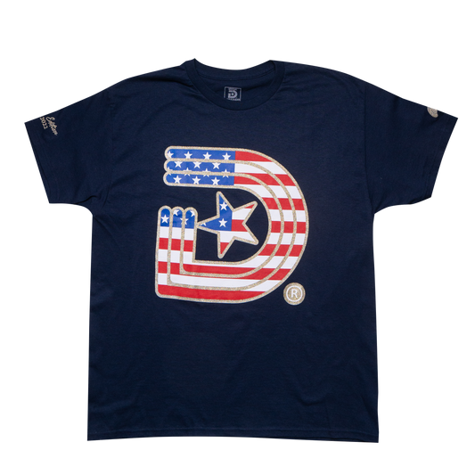 Triple D Navy Blue Star Spangled Tee - Decade Edition