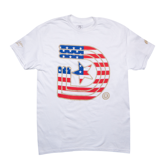 Triple D White Star Spangled Tee - Decade Edition