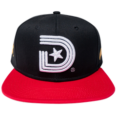 Classics Bred Snapback CAP "Scoop" in Black and Red (Decade Edition)