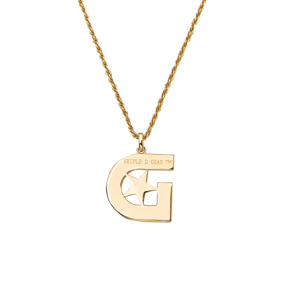 Triple D Unisex Chain & Pendent Yellow Gold (2.5mm & 3.5mm pendents)